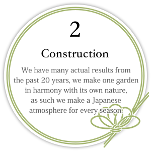 2. Construction We have many actual results from the past 20 years, we make a Japanese atmosphere for every season.